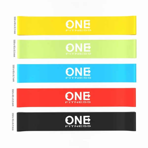 One Fitness Minikuminauhasetti 5 kpl - Image 9