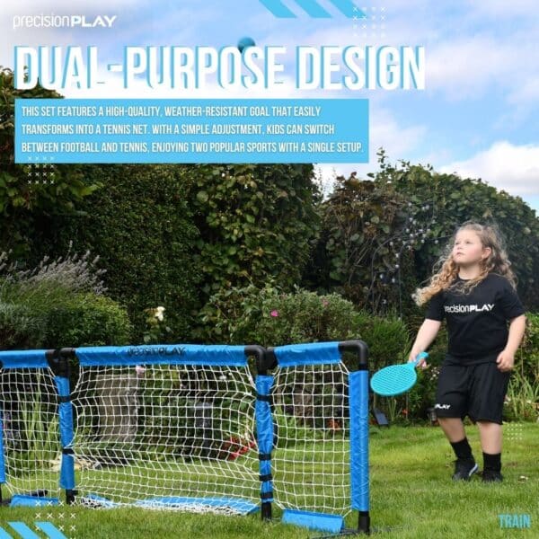 PrecisionPLAY 2in1 Combo Set jalkapallomaali- / tennisverkko setti - Image 5