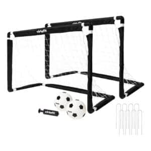 VirtuFit Lasten jalkapallomaalit 2 kpl + 2 palloa